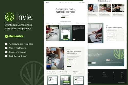 Invie - Invoicing Platform & SaaS Elementor Template Kit