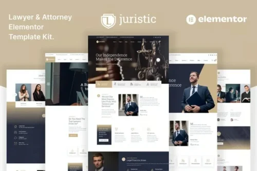 best law firm Elementor template kit instant download