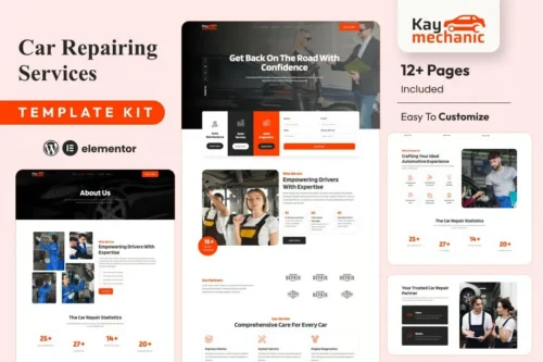 best Kaymechanic car repair Elementor template download