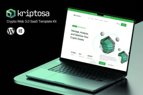 best Web3 SaaS Elementor template kit instant download