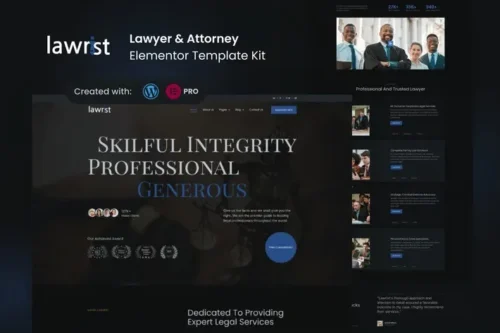 best Lawrist Elementor template download for lawyers
