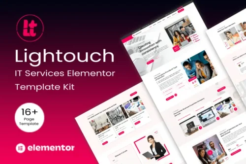 best IT Solutions Elementor template kit instant download