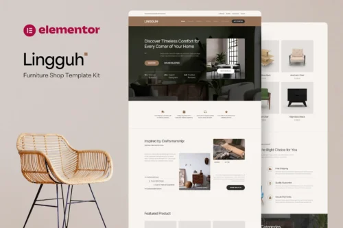 best Lingguh furniture ecommerce template instant download