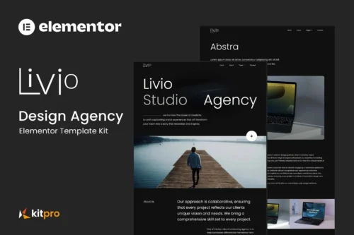 best Livio design agency template kit instant download