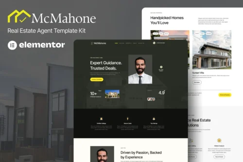 best real estate agent website template instant download