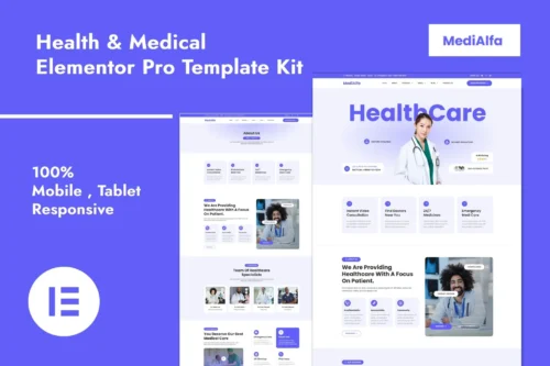 best MediAlfa Elementor medical template kit healthcare website download