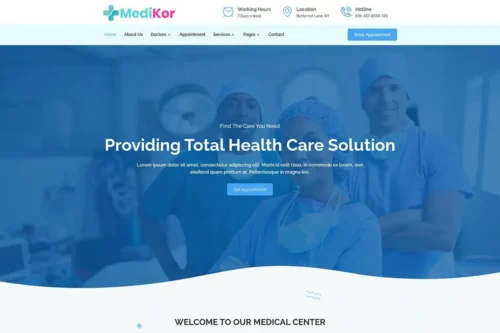 best Medikor Elementor medical template kit download
