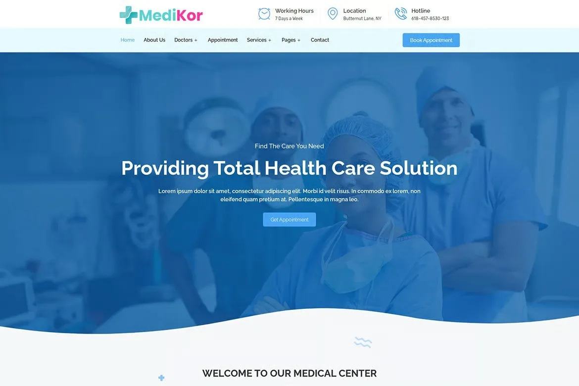 Medikor - Medical Healthcare Elementor Template Kit best Medikor Elementor medical template kit download