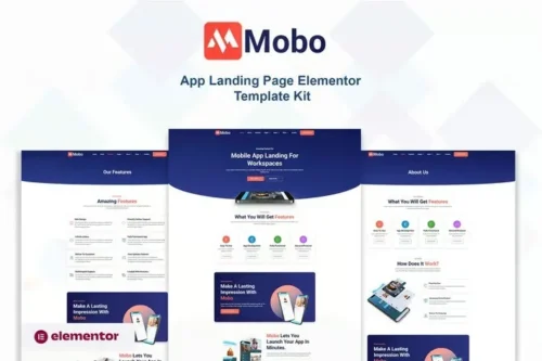 best Elementor app landing page template instant download