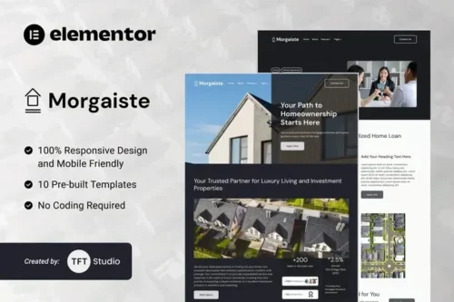 best Morgaiste Elementor mortgage template instant download