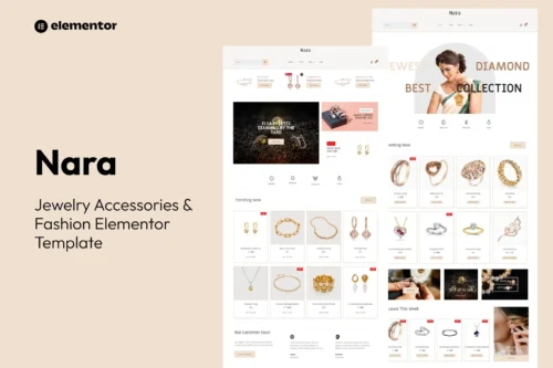best Nara jewelry store Elementor template kit download