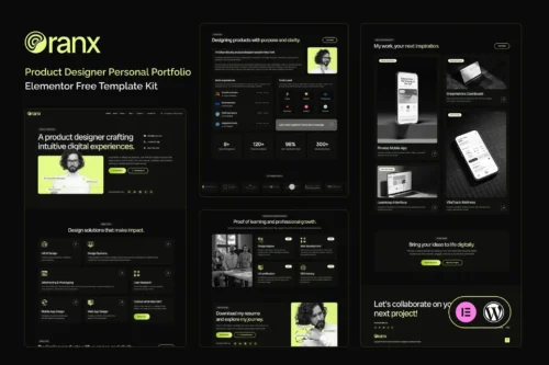 best Oranx product designer portfolio template download