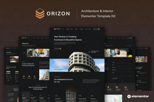 best Orizon Architecture Elementor Template Kit download