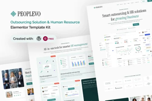 best HR Elementor template kit for outsourcing website download