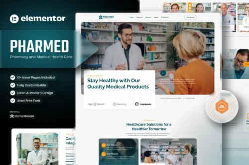 Pharmed - Pharmacy & Medical Health Care Elementor Template Kit