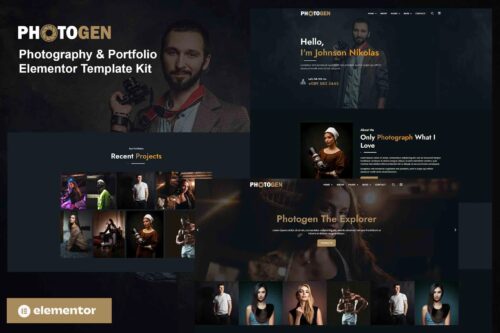 Photogen - Photography & Portfolio Elementor  Pro Template Kit