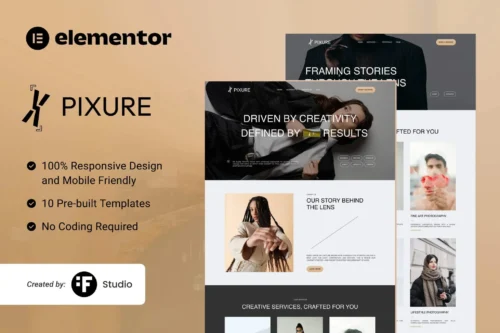 best Pixure photography portfolio template instant download