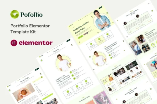 best Elementor portfolio template kit instant download