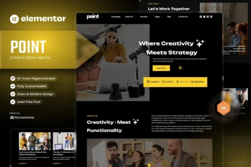 best creative agency elementor template kit download