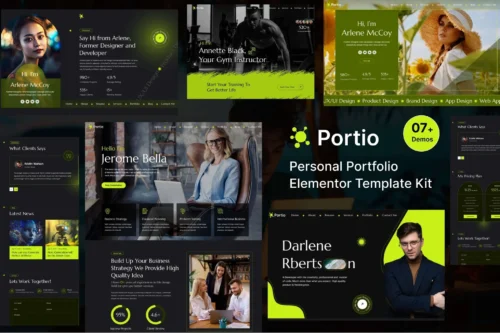 Best Elementor portfolio template kit with instant download access