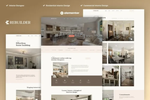 Rebuilder - Architecture & Interior Design Elementor Pro Template Kit
