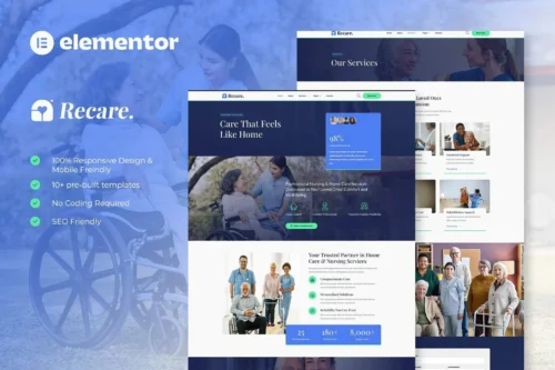 Recare - Home Care & Private Nursing Elementor Template Kit