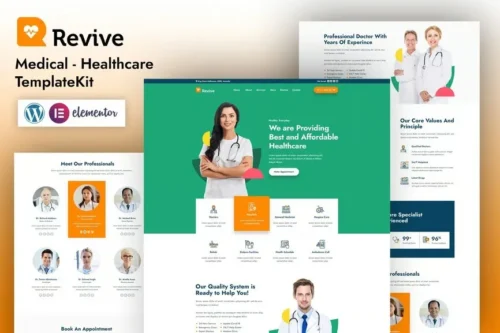 best Revive medical Elementor template kit download