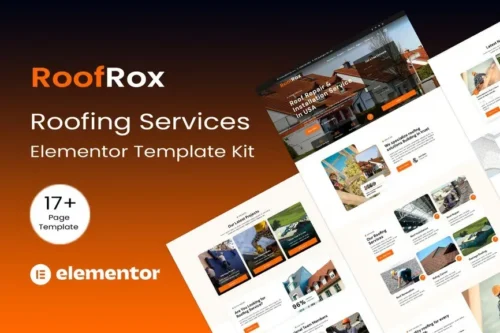 best Roofrox Elementor template download for roofing websites