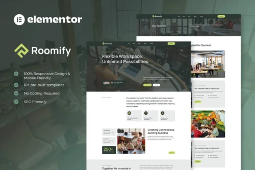 best coworking space Elementor template download