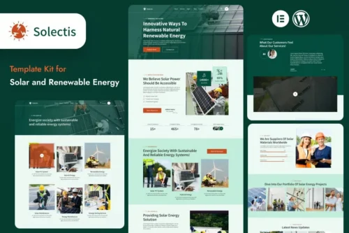 best solar energy website template download