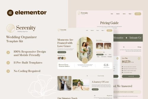 Serenity - Wedding Organizer Elementor Template Kit