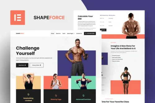 best Shape Force fitness template kit instant download