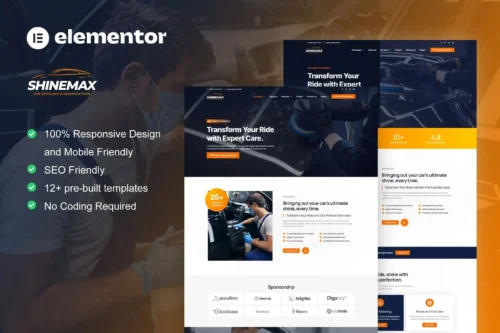 best ShineMax car detailing template instant download