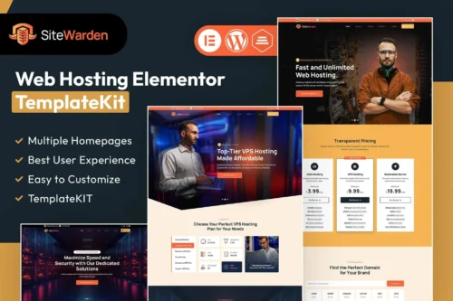 best SiteWarden Elementor hosting template download