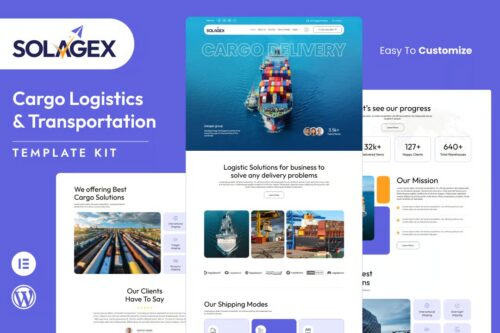 Solagex - Logistics & Transportation Elementor Template Kit