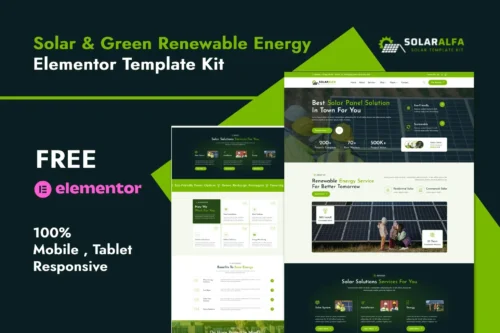 best SolarAlfa solar energy website template download