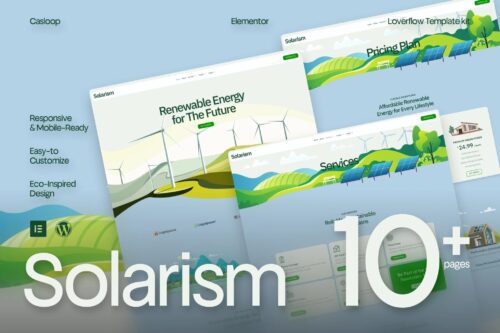 Solarism - Green Energy Business & Services Elementor Template Kit