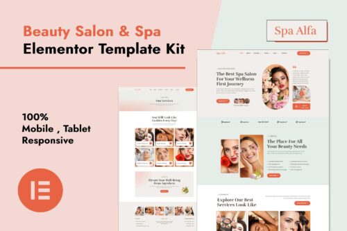 SpaAlfa - Beauty Salon & Spa Elementor Pro Template Kit