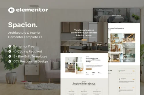 Spacion - Architecture & Interior Elementor Template Kit