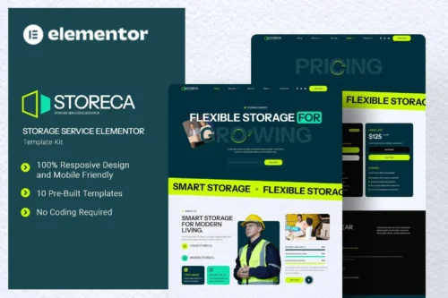 best storage service Elementor template kit download