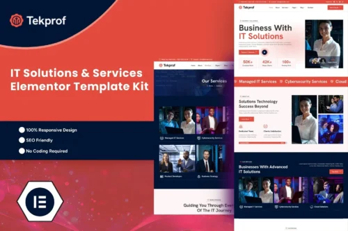 best Tekprof Elementor template instant download