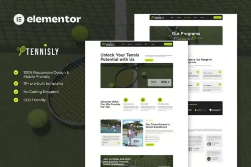 best Tennisly tennis club website template download