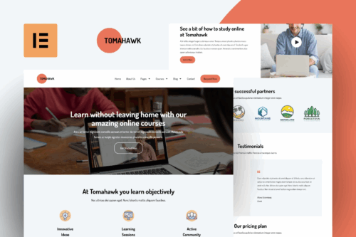 Tomahawk - Online Courses Elementor Pro Template Kit