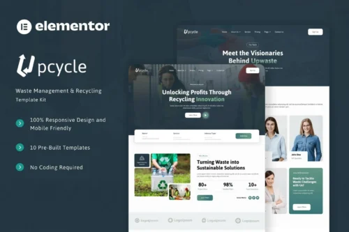 best Upcycle Elementor recycling template download