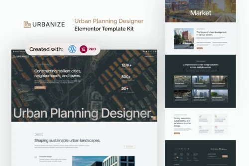 best urban planning Elementor template instant download