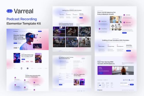 Varreal  - Virtual & Augmented Reality Engineering Elementor Template Kit