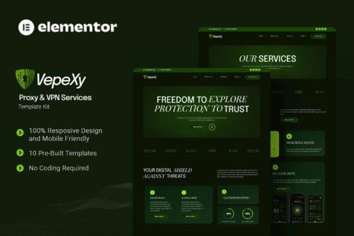 Vepexy - Proxy & VPN Services Elementor Template Kit