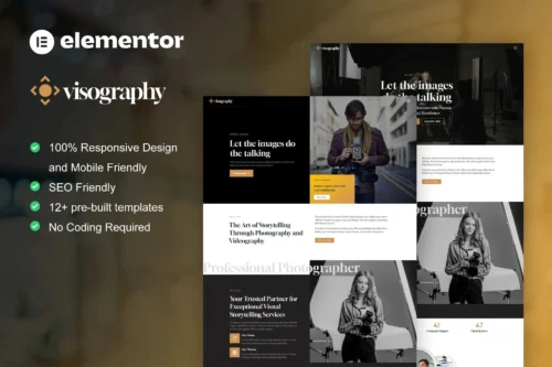 best Visography photography portfolio template download