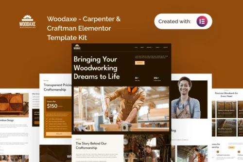 best Carpenter Elementor template kit instant download