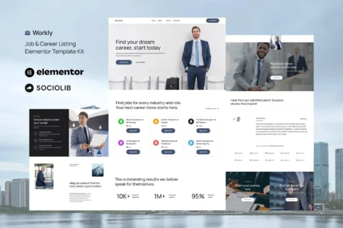 best Workly Elementor template for job boards download